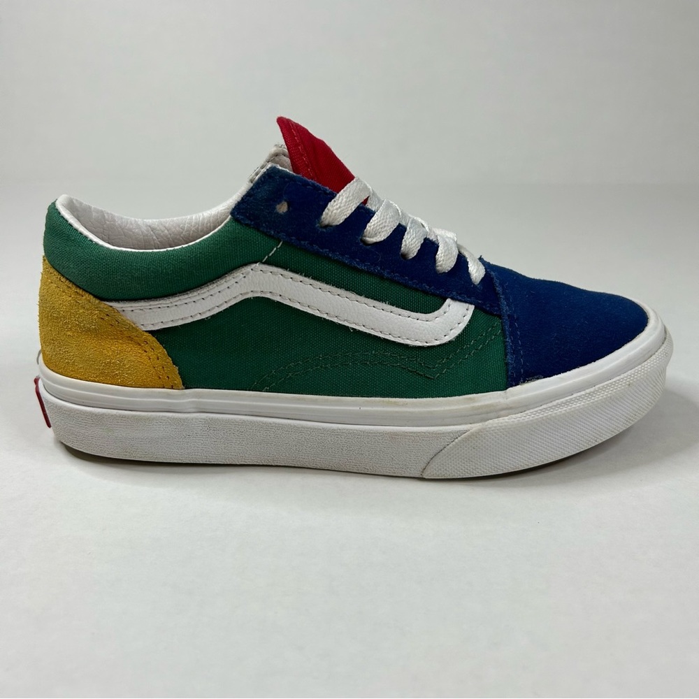 Vans Yacht Club Old Skool Shoe Blue/Green/Yellow Size US Kids 2.5 - Picture 3 of 7
